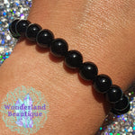 Load image into Gallery viewer, Black Onyx Bead Bracelet 8mm