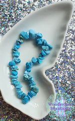 Load image into Gallery viewer, Blue Howlite Chip Bracelet