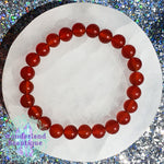 Load image into Gallery viewer, Carnelian Bead Bracelet 8mm