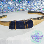 Load image into Gallery viewer, Wonderland Beautique - Lapis Lazuli Crystal Cuff Bracelet