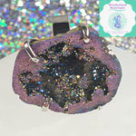Load image into Gallery viewer, Wonderland Beautique - Rainbow Titanium Aura Druzy Geode Ring