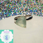 Load image into Gallery viewer, Wonderland Beautique - Prehnite Triangle Facet Ring