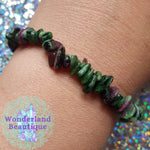 Load image into Gallery viewer, Ruby in Zoisite Chip Bracelet
