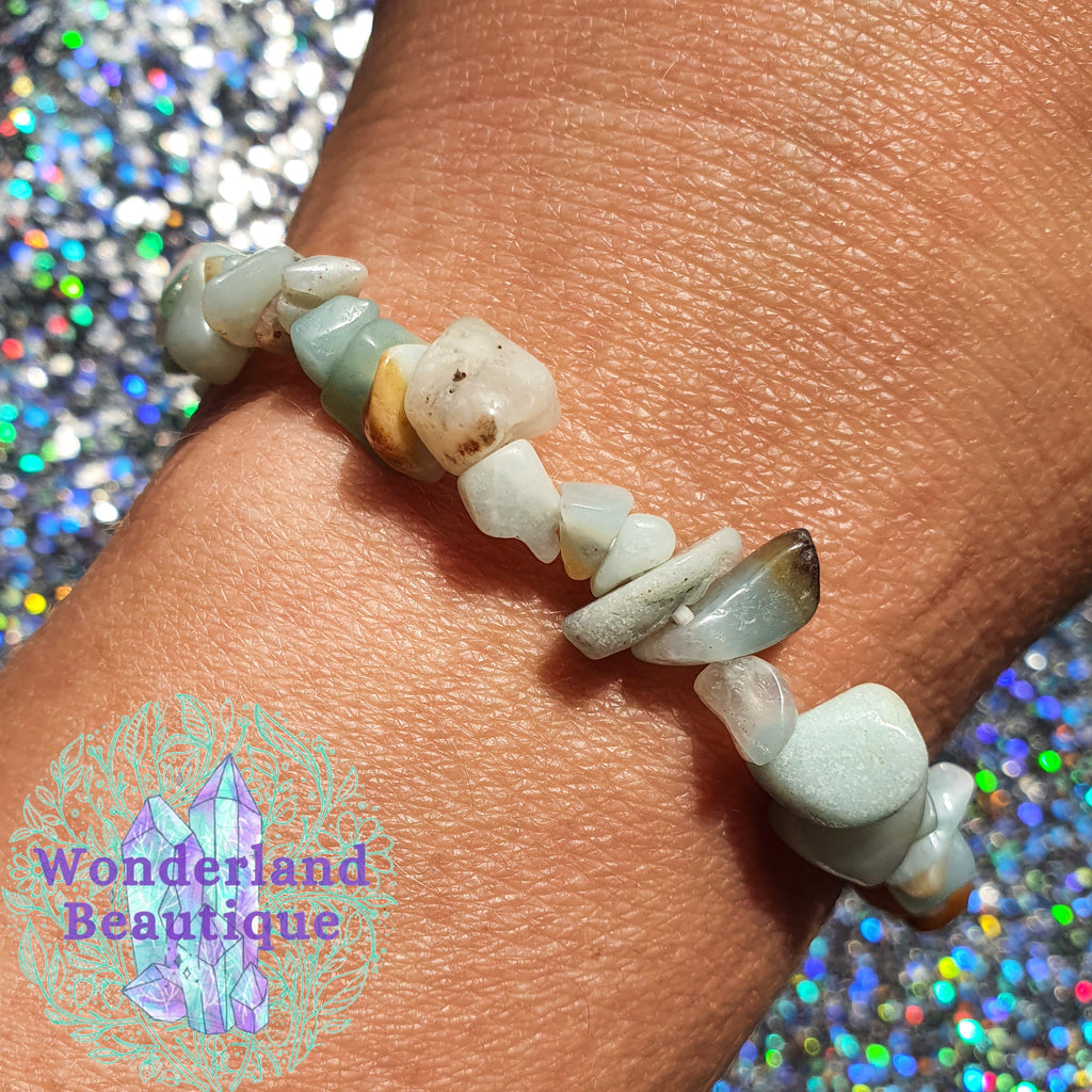 Wonderland Beautique - Amazonite Chip Bracelet
