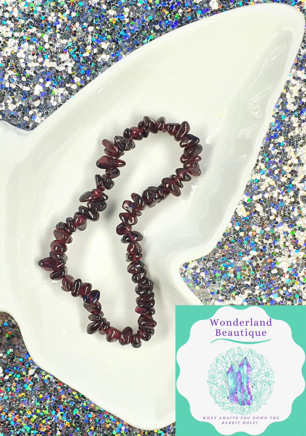 Wonderland Beautique - Garnet Chip Bracelet