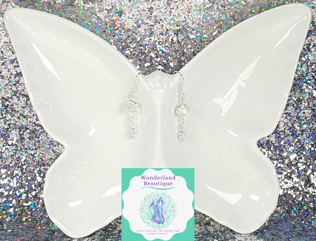 Wonderland Beautique - Double-Drop Opalite Earrings
