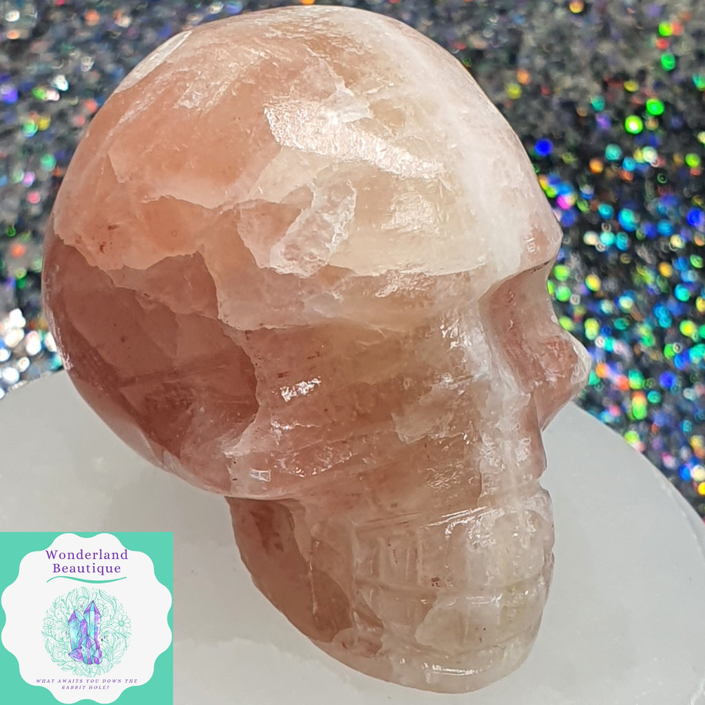 Wonderland Beautique - Strawberry Calcite Skull