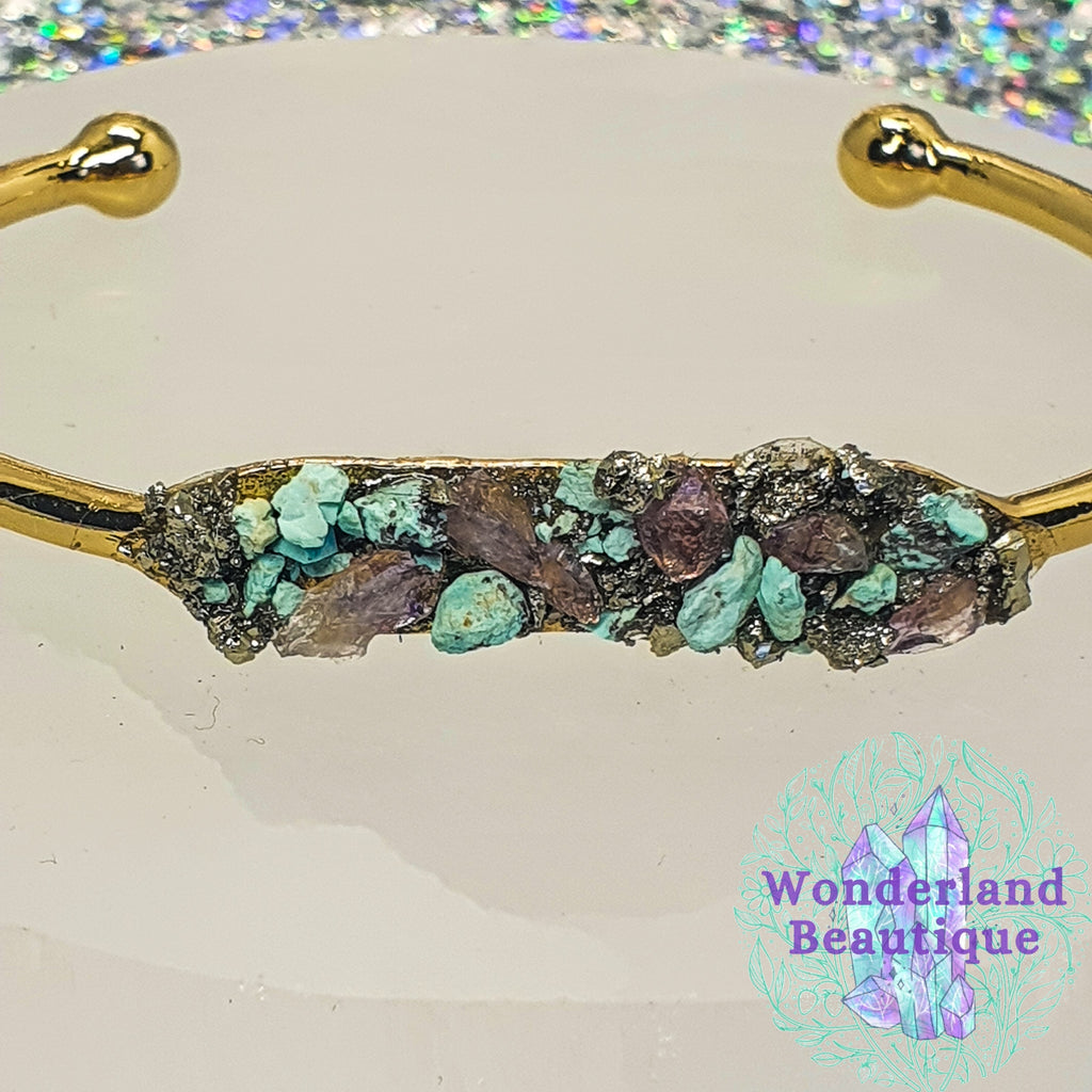 Wonderland Beautique - Pyrite Cuff Bracelet