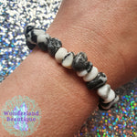 Load image into Gallery viewer, Wonderland Beautique - Zebra Jasper Smooth Chipped Bracelet
